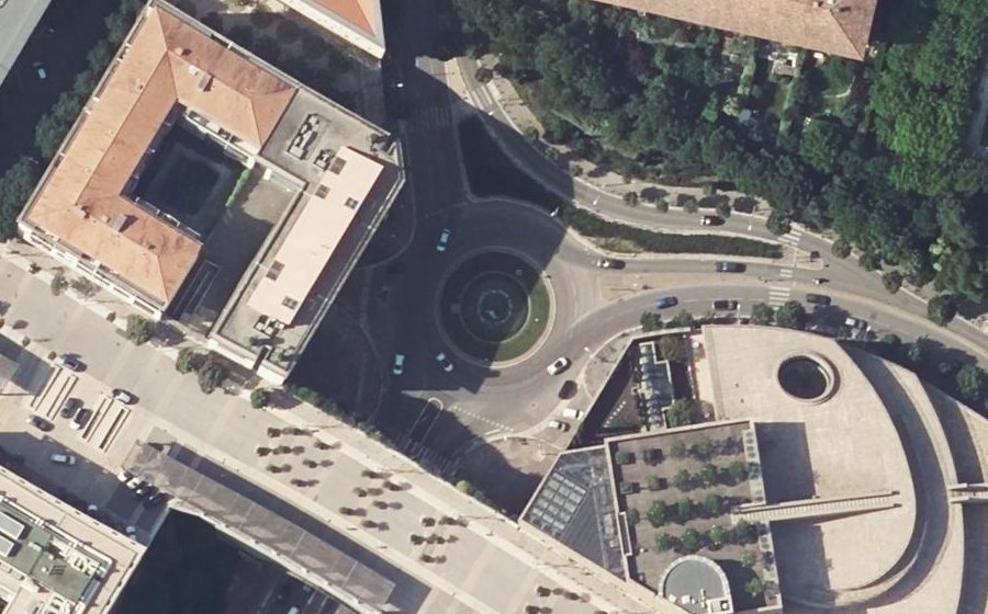 Vue aérienne du Rond-Point François Turpin