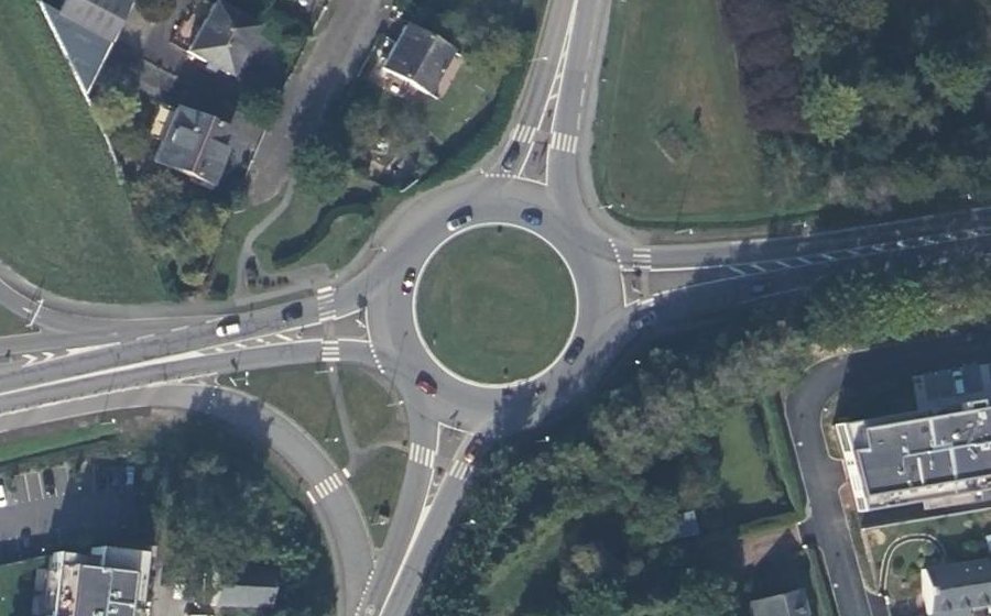 Vue aérienne du Rond-Point de la Croix de Pierre