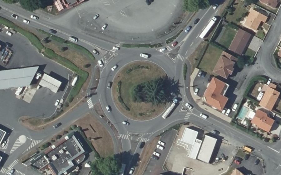 Vue aérienne du Rond-Point de la Maine