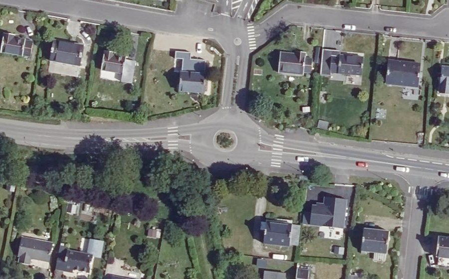 Vue aérienne du Rond-Point de l'École