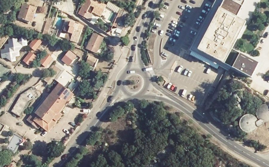 Vue aérienne du Ghjiratoghju di a Trinità