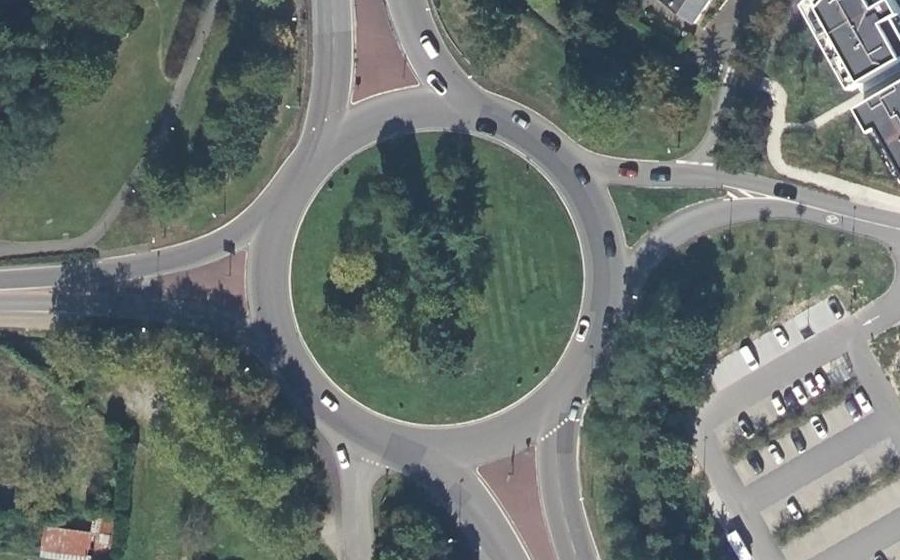 Vue aérienne du Rond-Point du Pâtis Fraux