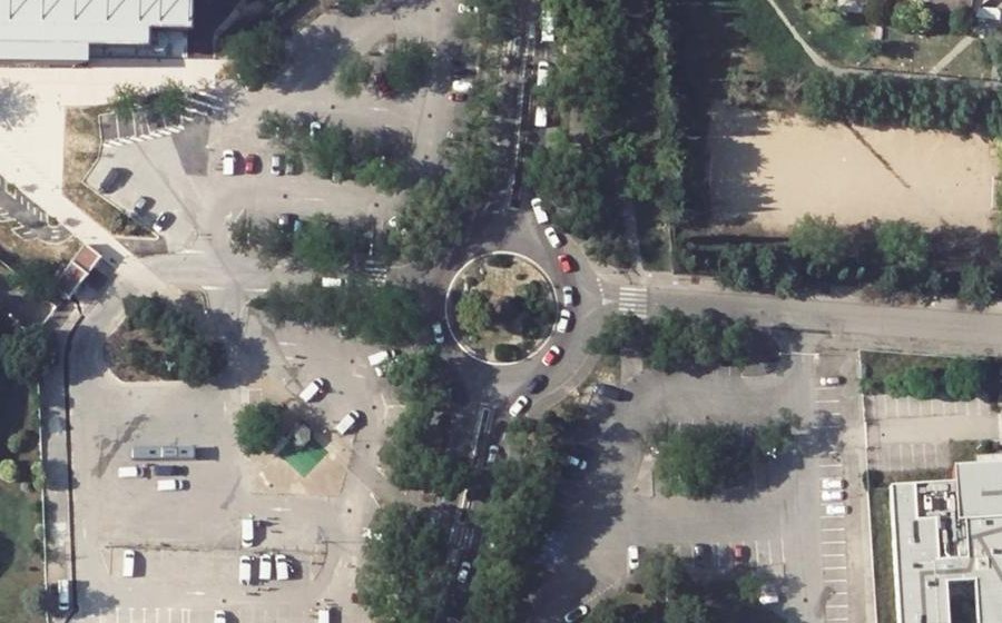 Vue aérienne du Rond-Point Colette Besson