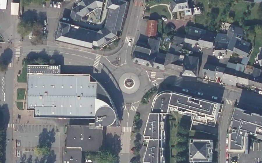 Vue aérienne du Rond-Point du Centre