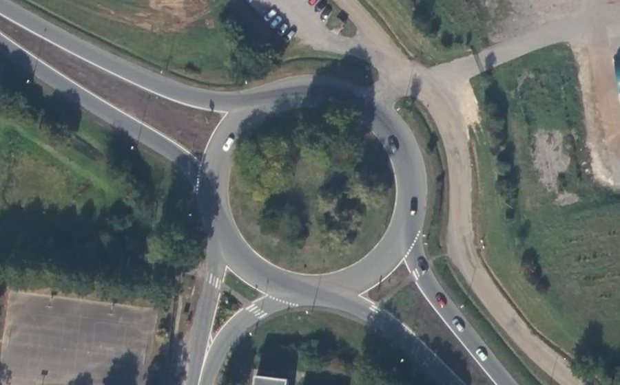 Vue aérienne du Rond-Point du Pôle Sud