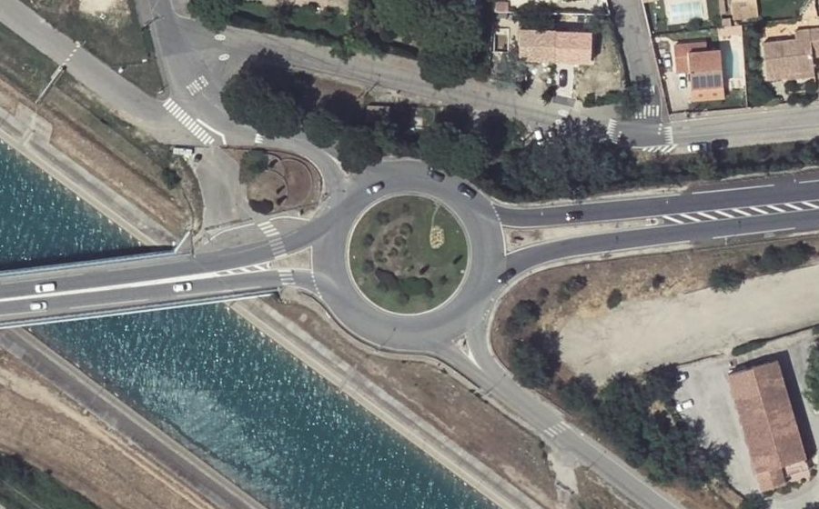Vue aérienne du Rond-Point des Médaillés Militaires