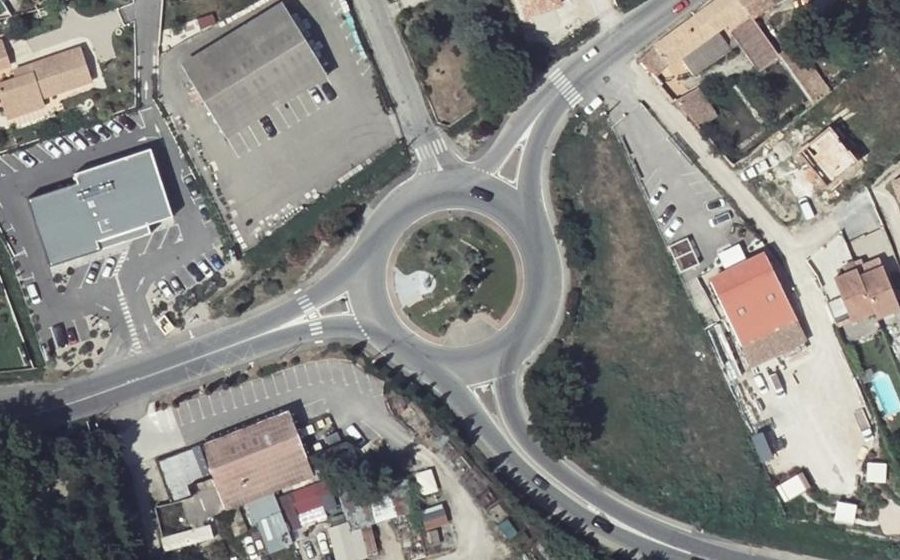 Vue aérienne du Rond-Point du Pélican