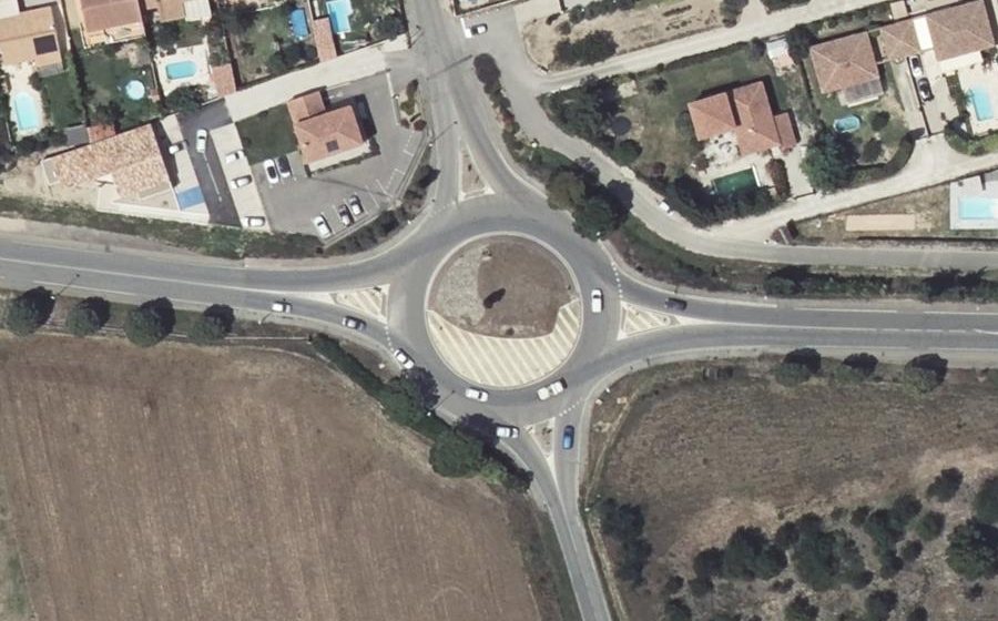 Vue aérienne du Rond-Point du Maréchal Leclerc