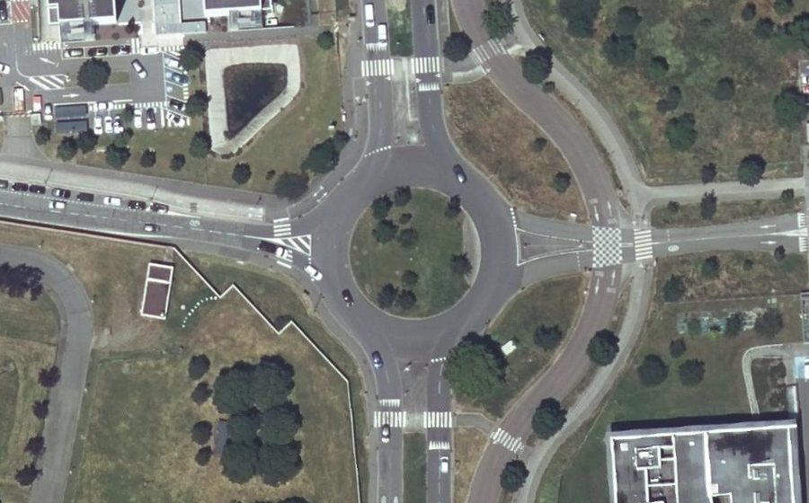 Vue aérienne du Rond-Point Hélène Rouch