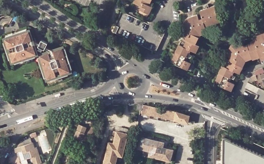 Vue aérienne du Rond-Point Hélie Denoix de Saint-Marc