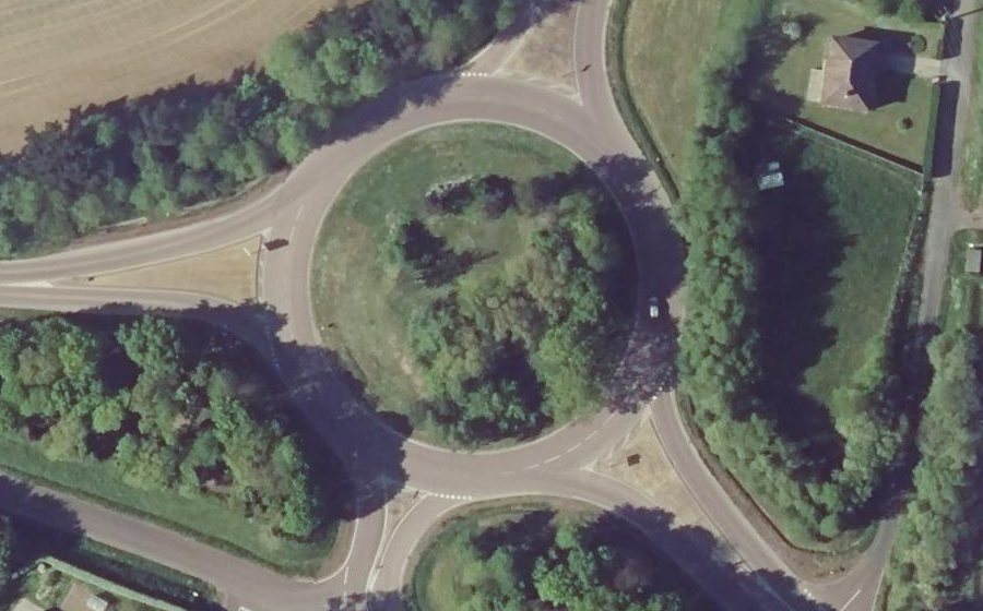 Vue aérienne du Rond-Point de l'Europe