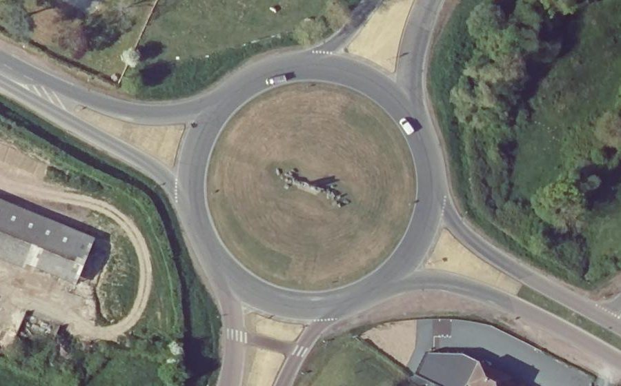 Vue aérienne du Rond-point anonyme n°5086489