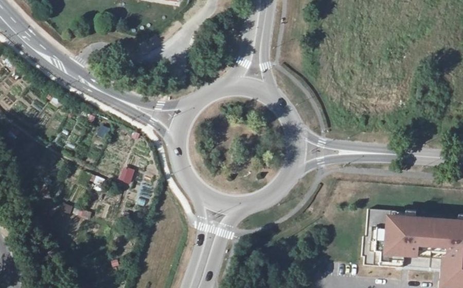 Vue aérienne du Rond-Point de Wolfen