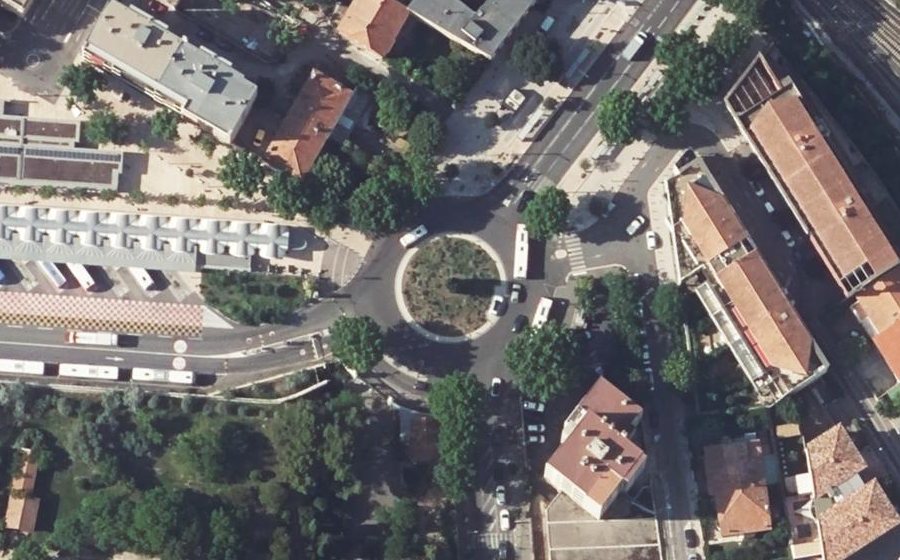 Vue aérienne du Rond-Point El Sadate