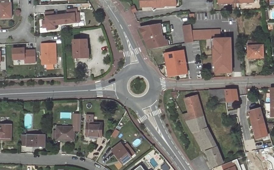 Vue aérienne du Rond-Point de la Grande Plaine