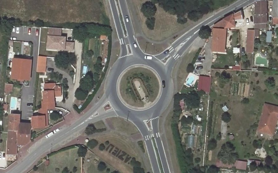 Vue aérienne du Rond-Point Jean Mermoz