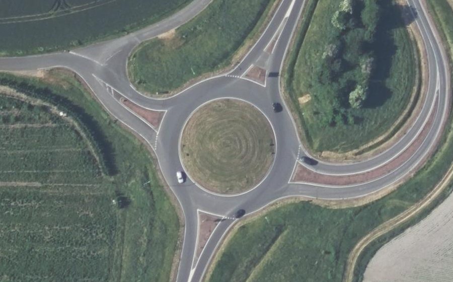 Vue aérienne du Rond-Point de Pouthumé