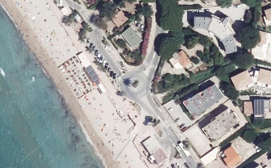 Vue aérienne du Boulevard de la Plage