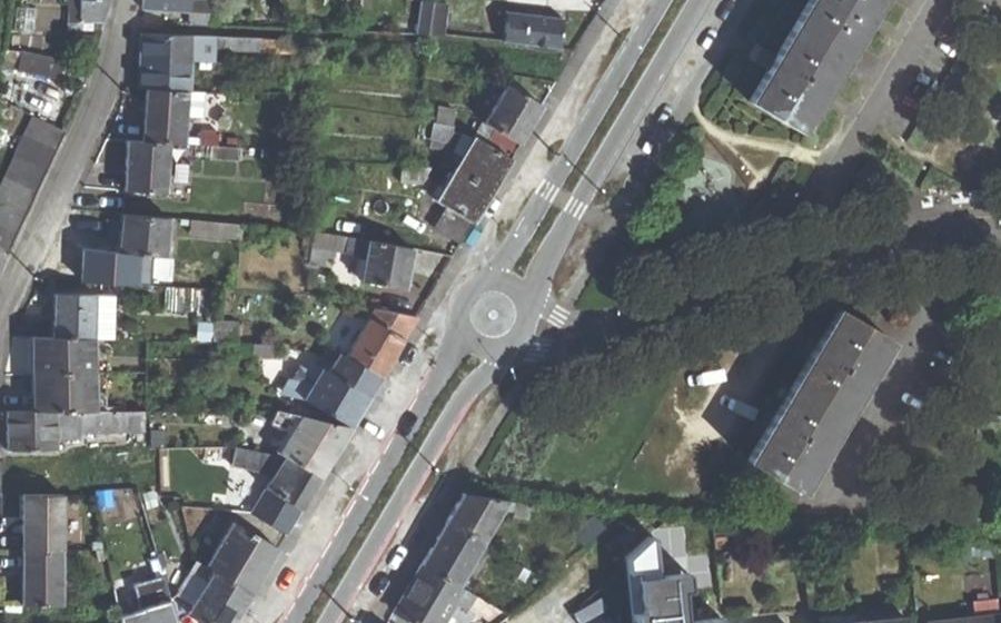 Vue aérienne du Rond-Point de l'Isau