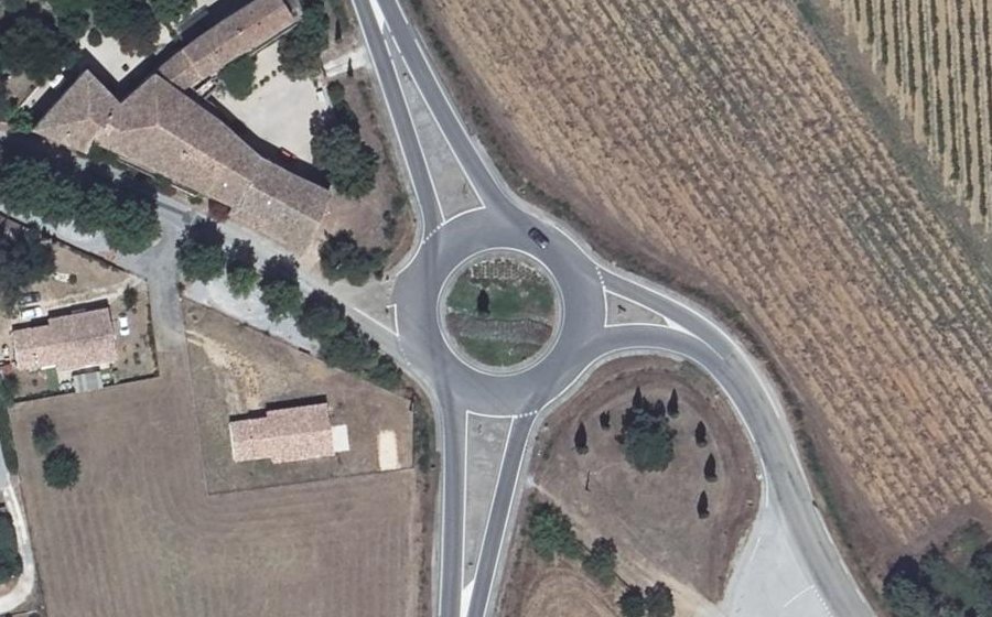 Vue aérienne du Route de Deaux