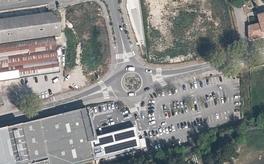 Vue aérienne du Rond-Point de Coudourousse
