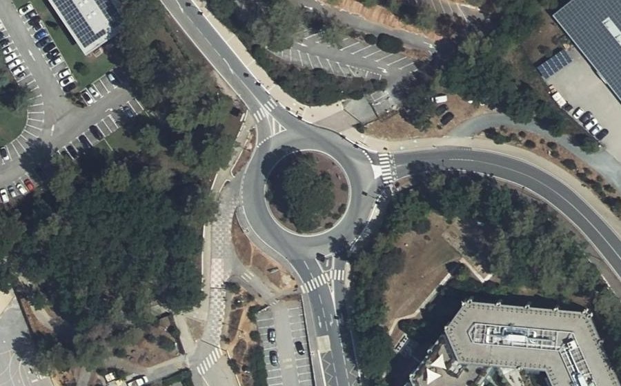 Vue aérienne du Carrefour de la Jarre