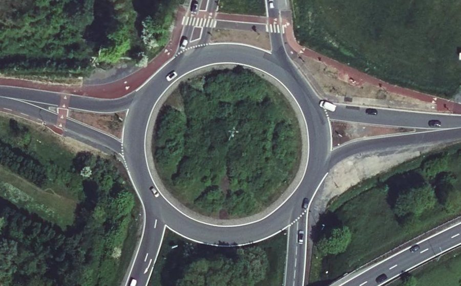 Vue aérienne du Giratoire de Recueil