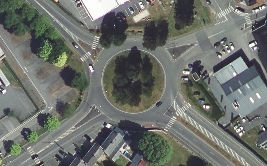 Vue aérienne du Rond-Point de la Martinoire