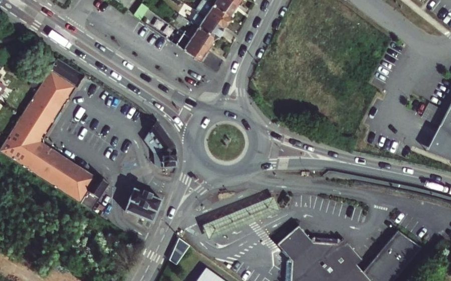 Vue aérienne du Rond-Point des Serres