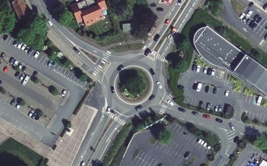 Vue aérienne du Rond-Point du Fort