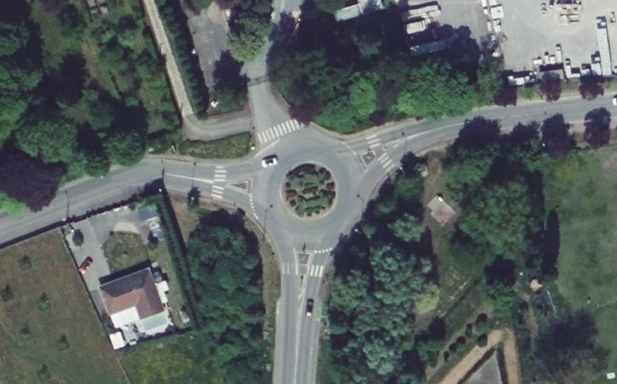 Vue aérienne du Rond-Point de Wervicq