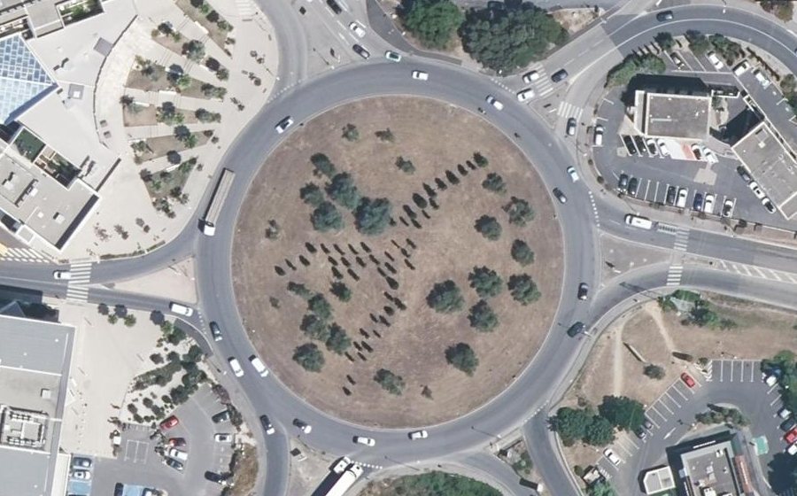Vue aérienne du Place de l'Europe