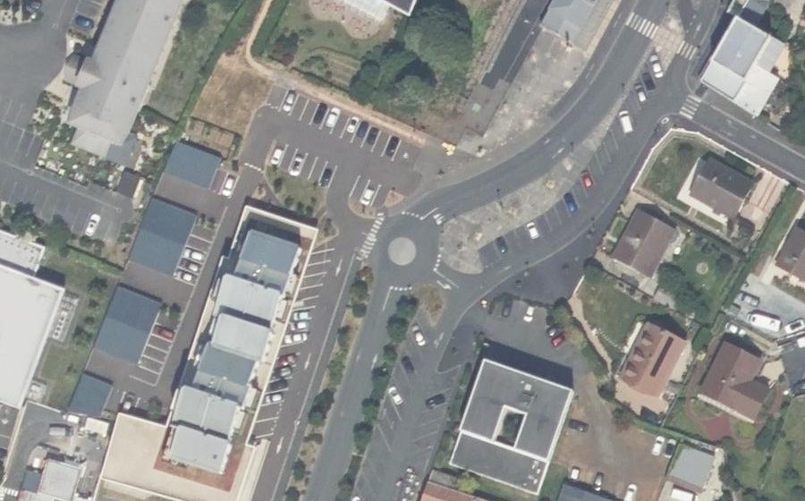 Vue aérienne du Rue de la Libération