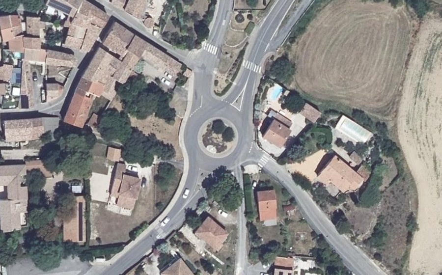 Vue aérienne du Route de Saint-Privat