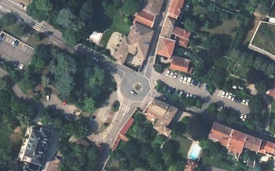 Vue aérienne de la Place des Quatre Vierges