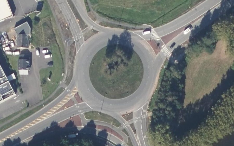 Vue aérienne du Rond-Point du Marais