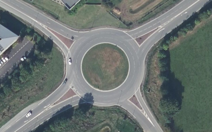 Vue aérienne du Rond-Point de la Planche Fagline