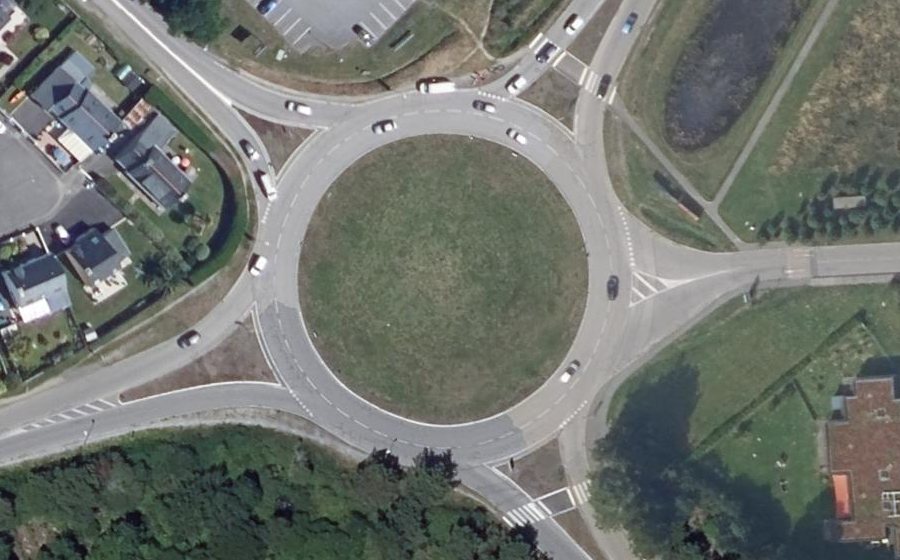Vue aérienne du Rond-Point de Kersabiec