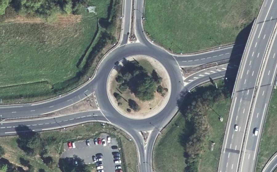 Vue aérienne du Rond-point anonyme n°5113404