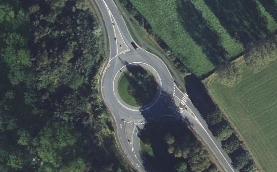 Vue aérienne du Rond-Point des Cent Dunes