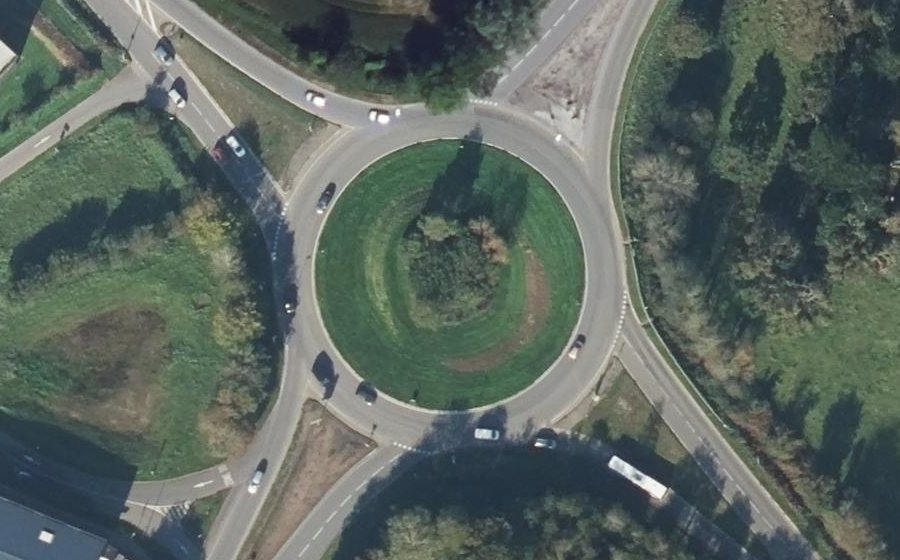 Vue aérienne du Rond-Point du Bourg Neuf
