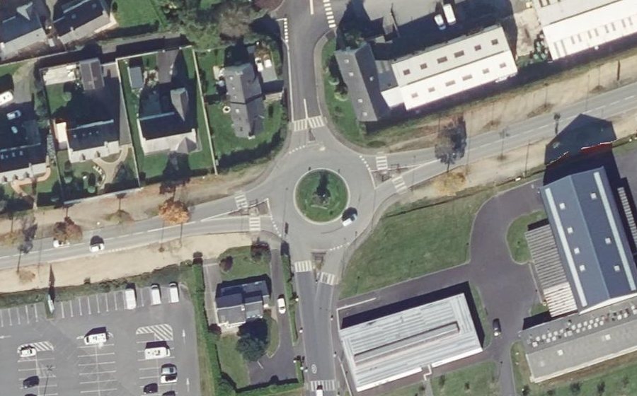 Vue aérienne du Rond-Point Diderot