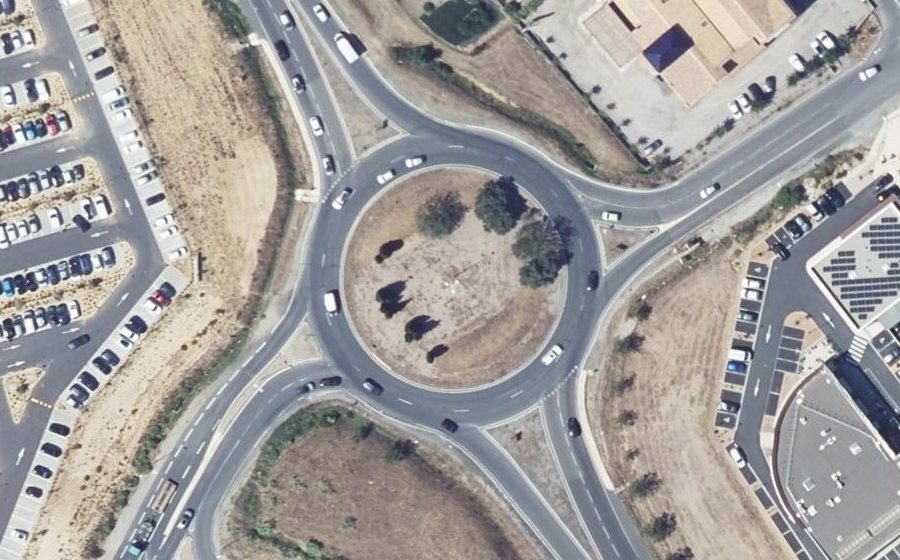 Vue aérienne du Rond-Point du Mas Rous