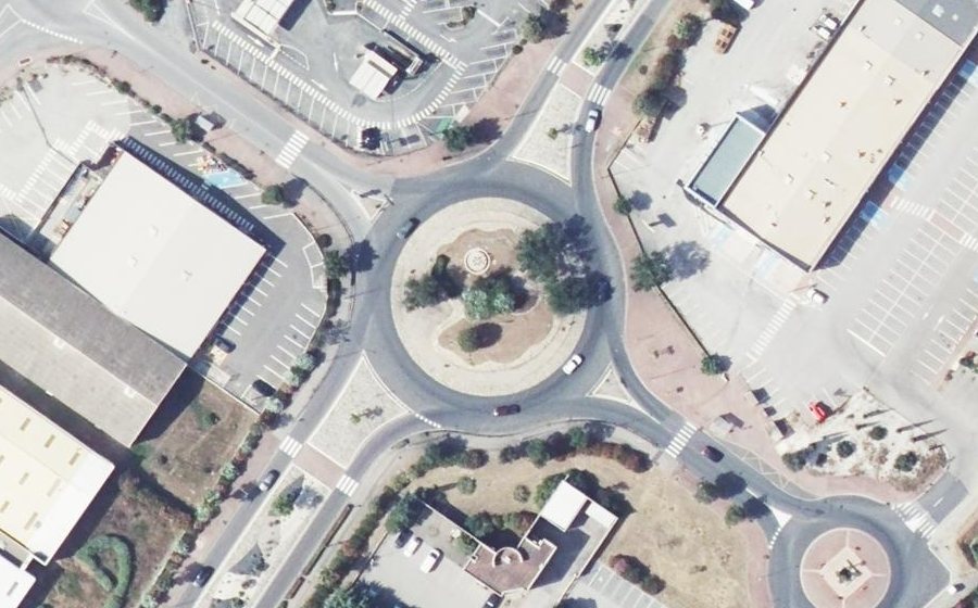 Vue aérienne du Rond-Point Modest Sabaté