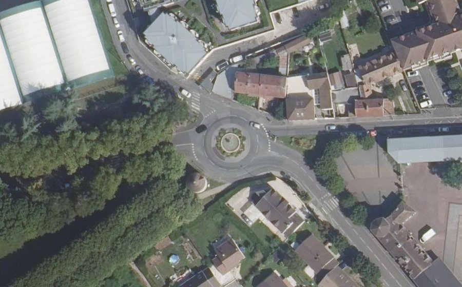 Vue aérienne du Rond-Point de la Ferme Briarde