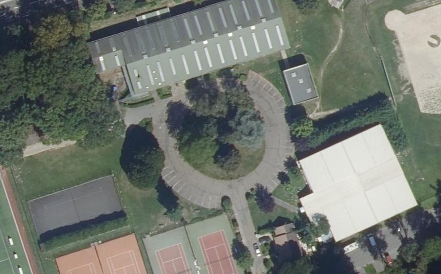Vue aérienne du Rond-Point Gymnase