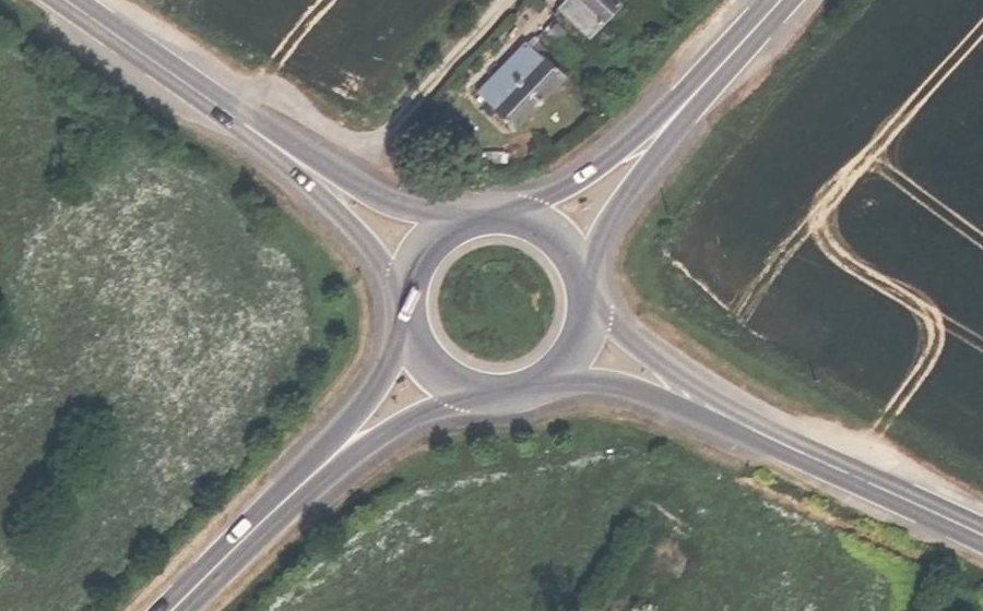 Vue aérienne du Carrefour Rogue