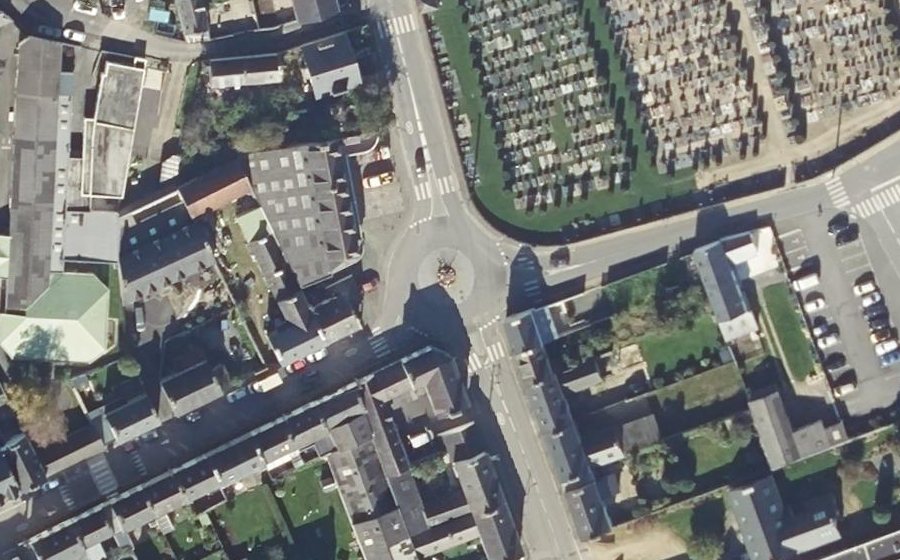 Vue aérienne du Rond-Point du Cimetière