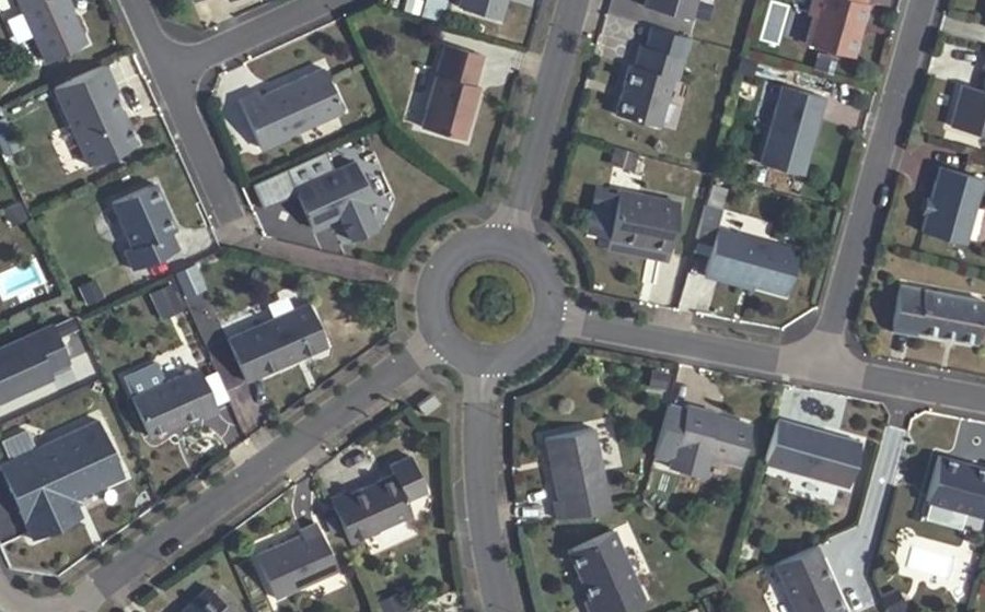 Vue aérienne du Rond-Point du Général de Gaulle