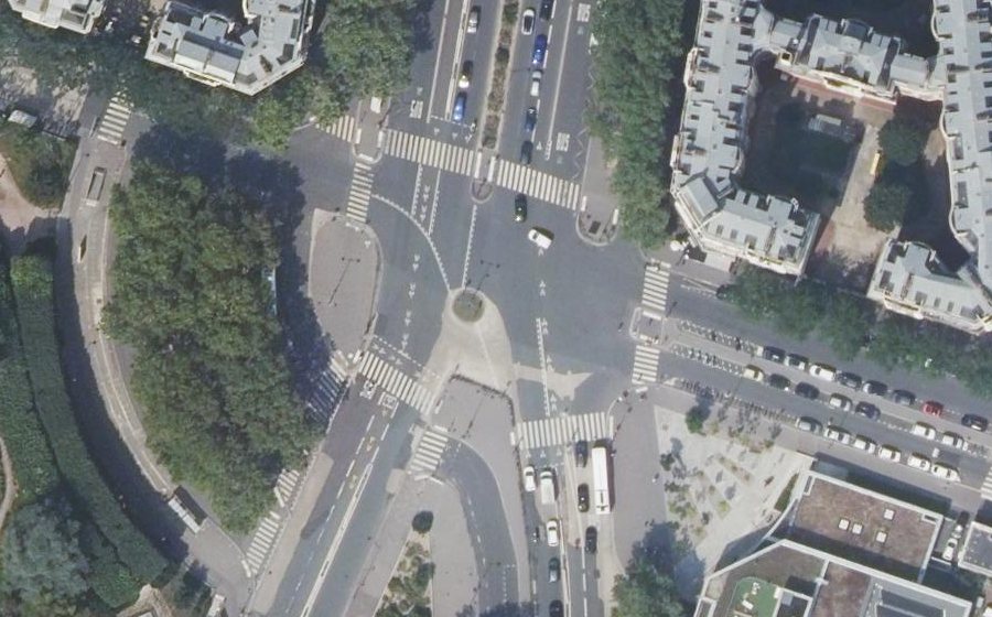Vue aérienne du Place Édith Thomas
